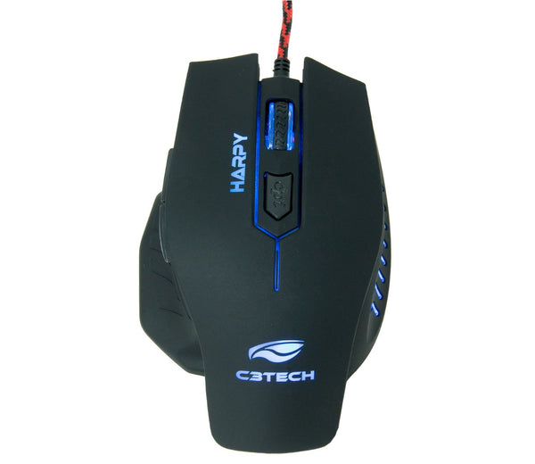 Mouse C3Tech Gamer Harpy 3200DPI com Iluminação Preto MG-100BK