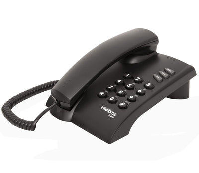 Telefone Intelbras com Fio Pleno sem Chave Preto