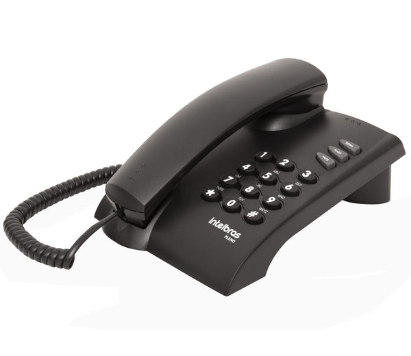 Telefone Intelbras com Fio Pleno sem Chave Preto