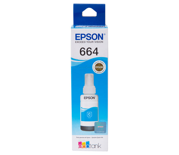 Refil de Tinta Epson T664220 Ciano Original