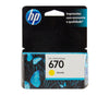 Cartucho de Tinta 670 Standard Amarelo - HP