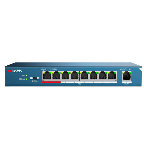 Switch Hikvision 8 Portas 10/100 DS-3E0109P-E/M PoE