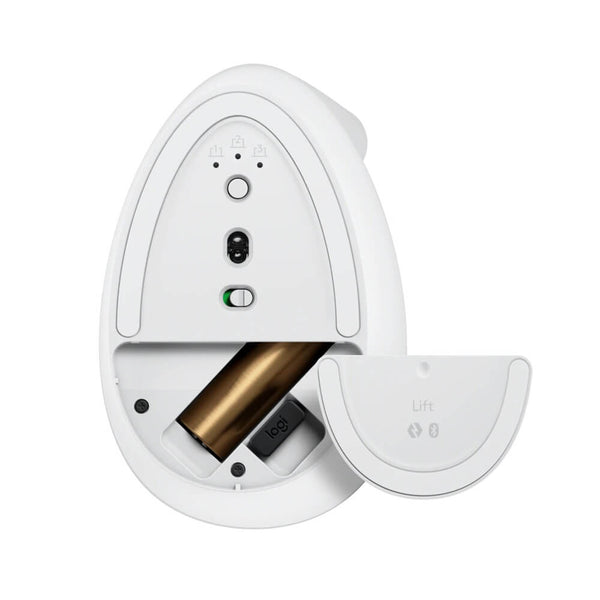 Mouse sem fio lift vertical branco Logitech