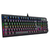 Teclado Mecânico Gamer T-Dagger Axis Rainbow Preto ABNT2