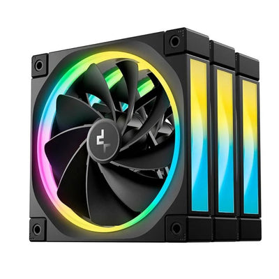 KIT COOLER FAN RGB 3 UNIDADES DEEPCOOL FL12R  R-FL12R-BKAPN3-G