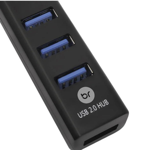 Hub USB 2.0 Bright 0059 com 4 Portas Mini Plug and Play