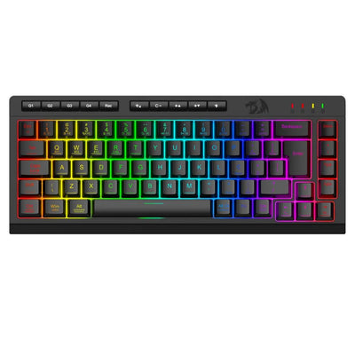 Teclado Gamer Redragon Crescent 68 Membrana RGB ABNT2 65% Preto