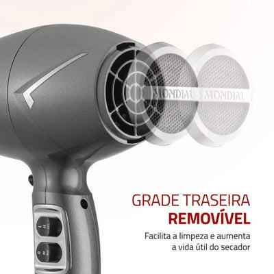 SECADOR DE CABELO MONDIAL SPACE SHINE MONDIAL GRAFITE 127V SC-20