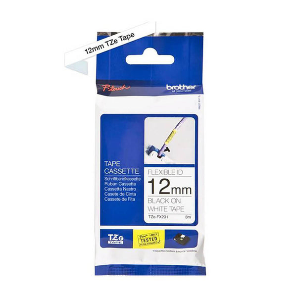 Fita Brother TZeFX231 para Rotulador  PT1650 12MM