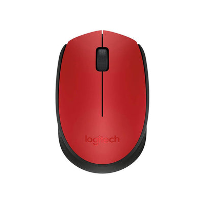 Mouse Logitech sem fio M170 vermelho