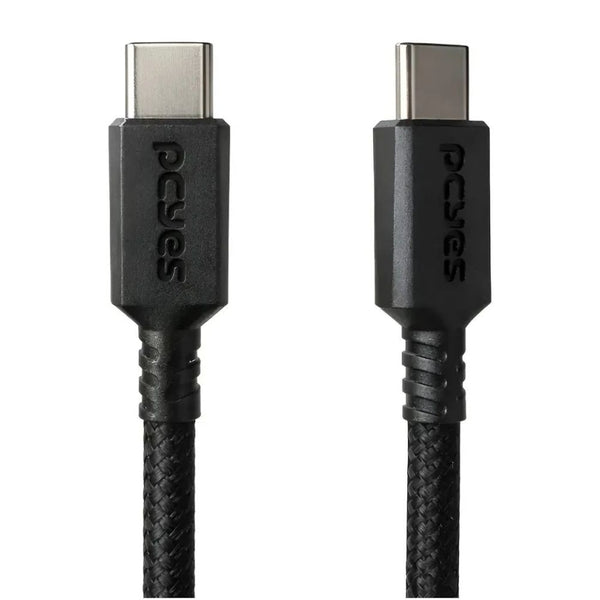 Cabo USB-C para USB-C PCYes 1 Metro Preto 100W USB 3.1 4K 60Hz