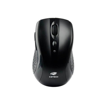 Mouse sem fio C3Tech adaptador nano preto M-W012BK