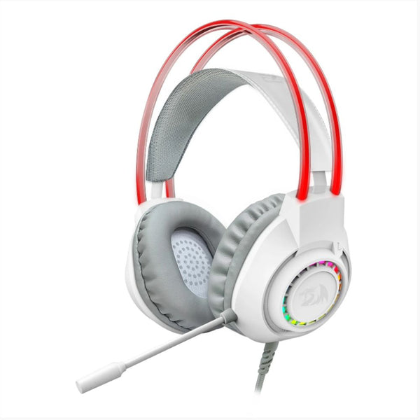Fone de ouvido Headset Redragon gamer Scream H231 RGB branco