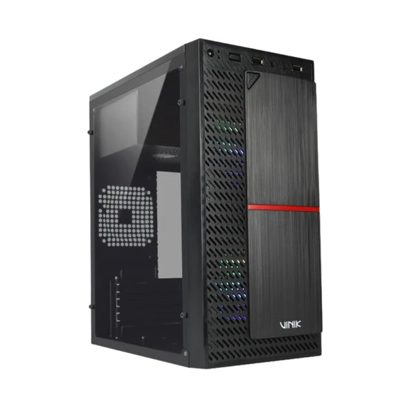 Gabinete gamer Vinik Plate Mid Tower preto