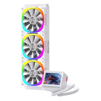 Water Cooler Round5 Notus ARGB 360mm Branco - R5-WC-NOTUS-360W-22