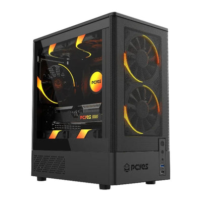 GABINETE GAMER PCYES KAURI BLACK VULCAN - GKRIBV