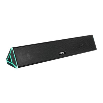 Caixa de Som Soundbar Gamer Vinik Galaxy 6W 2.0 LED Rainbow Preta