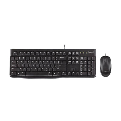 Kit teclado e mouse com fio preto MK120 Logitech