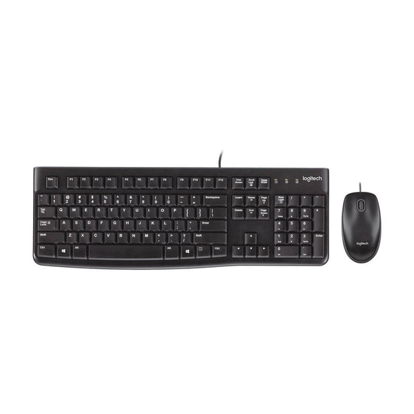 Kit teclado e mouse com fio preto MK120 Logitech