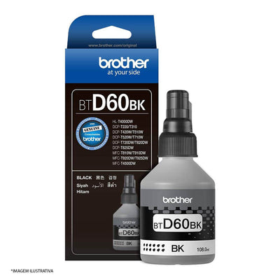 Refil de Tinta Brother BTD60BK Preto Original T300