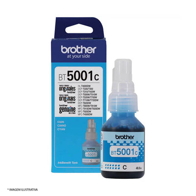 Refil de Tinta Brother BT5001C Ciano Original T300
