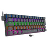 Teclado Mecânico Gamer T-Dagger Arena Pro 60% Rainbow Preto ABNT2