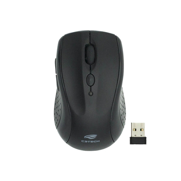 Mouse sem fio C3Tech dual mode bluetooth e receptor M-BT12BK