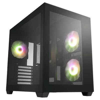 Gabinete Gamer FSP CMT380 ARGB Mid Tower Vidro com 3 Fans