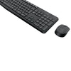 Kit teclado e mouse sem fio MK235 cinza e preto Logitech