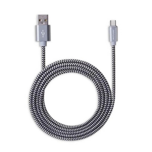 CABO USB MULTILASER TIPO C PRETO 1,5M NYLON - WI345
