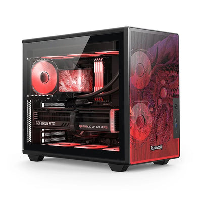 Gabinete Gamer Redragon Strafe Flow Infernal Dragon CA-618B Preto