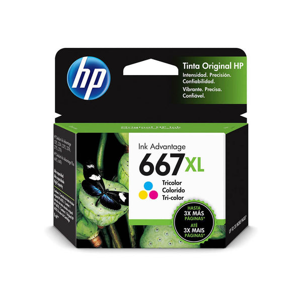 Cartucho de Tinta HP 667XL Colorido Original 3YM80AL 8ML