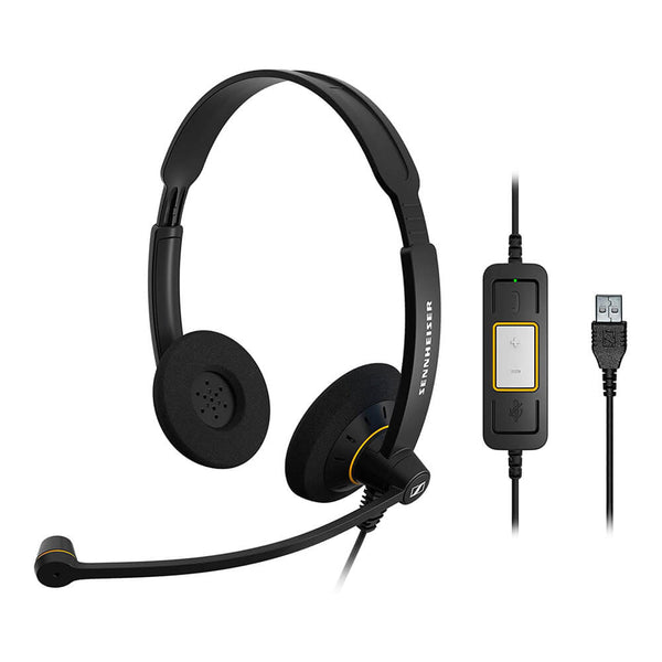 FONE DE OUVIDO COM MICROFONE USB DUPLOAURICULAR SENNHEISER SC 60