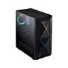 Gabinete full tower Pcyes Dimension preto LED RGB