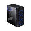 GABINETE MID-TOWER PCYES ATMOS PRETO LED AZUL - ATPTAZ4FCV - 3387