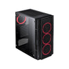 GABINETE MID-TOWER PCYES ATMOS PRETO LED VERMELHO - ATPTVM4FCV -