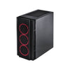 GABINETE MID-TOWER PCYES ATMOS PRETO LED VERMELHO - ATPTVM4FCV -