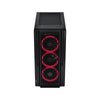 GABINETE MID-TOWER PCYES ATMOS PRETO LED VERMELHO - ATPTVM4FCV -