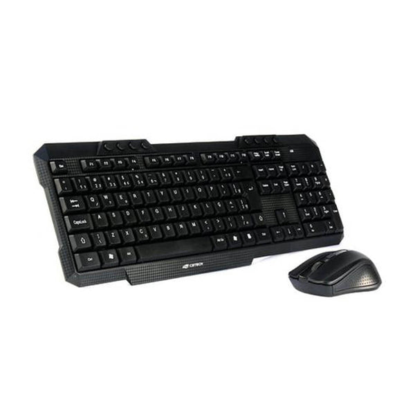 KIT TECLADO E MOUSE S/FIO C3TECH K-W10BK PRETO