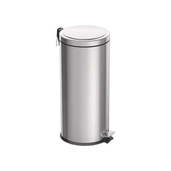 Lixeira Tramontina com pedal 30 litros aço inox