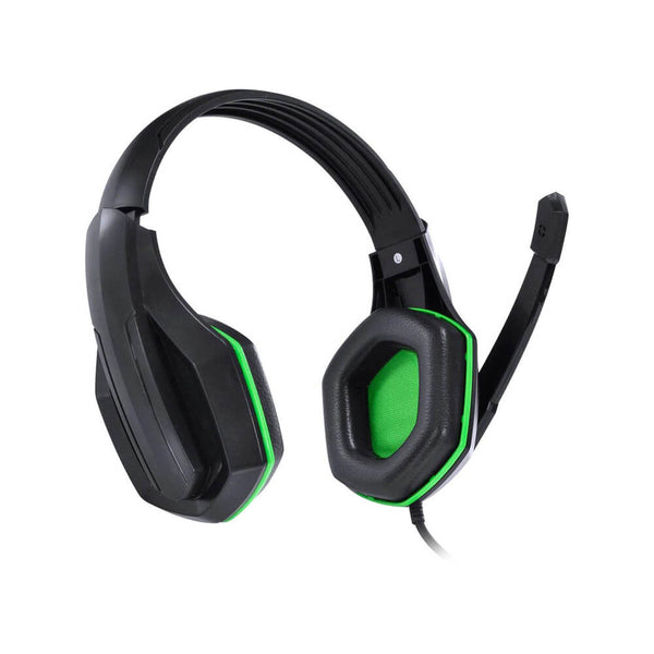 Headset gamer Vinik Ogma com microfone preto e verde P2