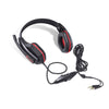 Headset gamer Vinik Ogma preto com vermelho