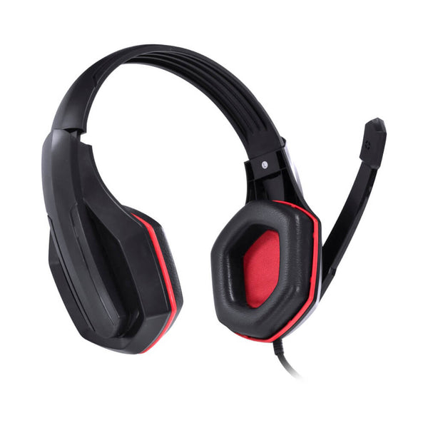 Headset gamer Vinik Ogma preto com vermelho