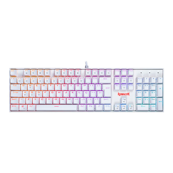 Teclado mecânico Redragon Mitra Lunar RGB K551 switch vermelho