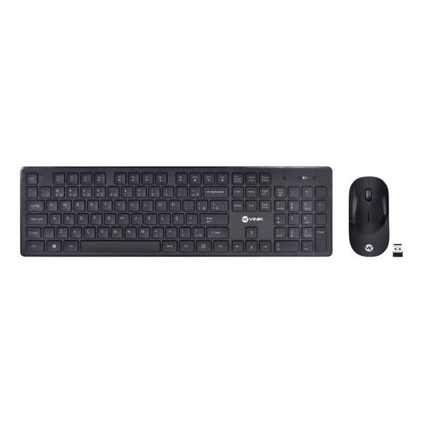 KIT TECLADO/MOUSE S/FIO VINIK PRETO CMW200 - 33055