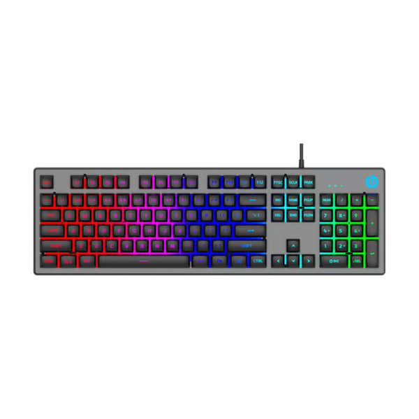 Teclado gamer HP K500F preto