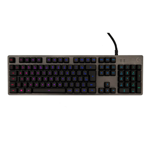 Teclado gamer Logitech mecânico G512 Carbon switch marrom