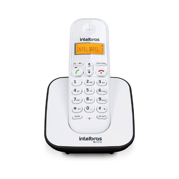 TELEFONE INTELBRAS S/FIO TS3110 ID BRANCO E PRETO