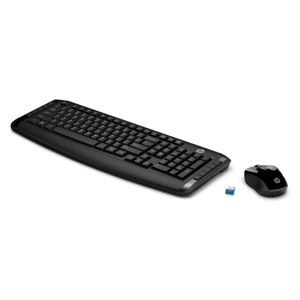KIT TECLADO MOUSE S/ FIO HP CS500 PRETO