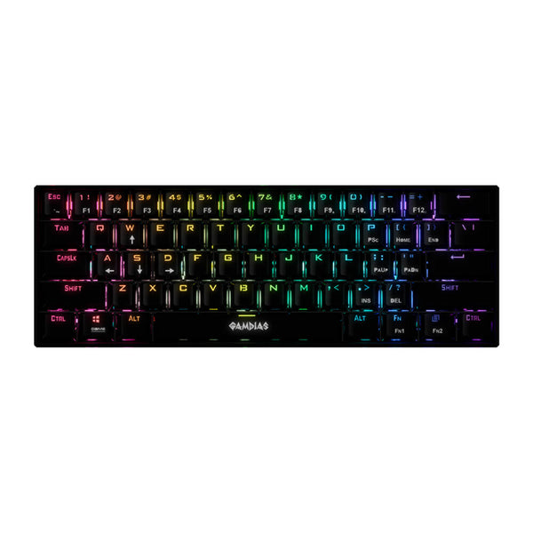 Teclado mecânico gamer Hermes E3 Gamdias switch vermelho RGB